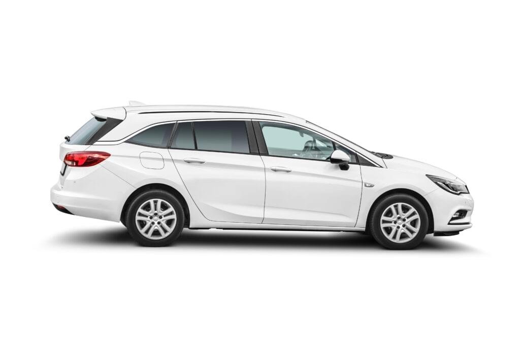 white compact or small family car isolated on white background with clipping path.